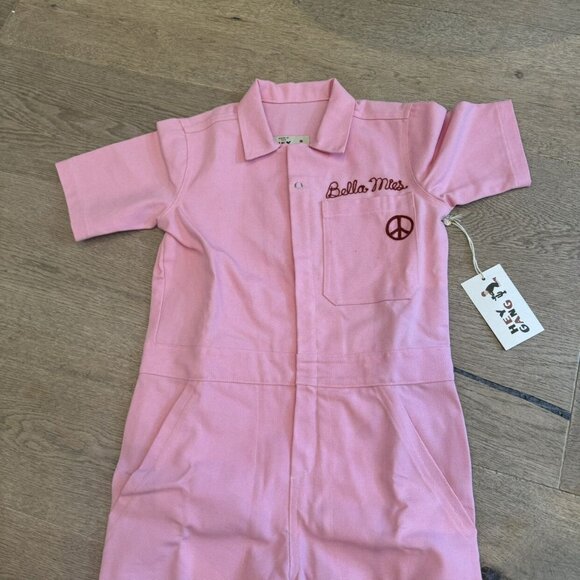 Hey Gang Pink Jumper Romper - Picture 2 of 8